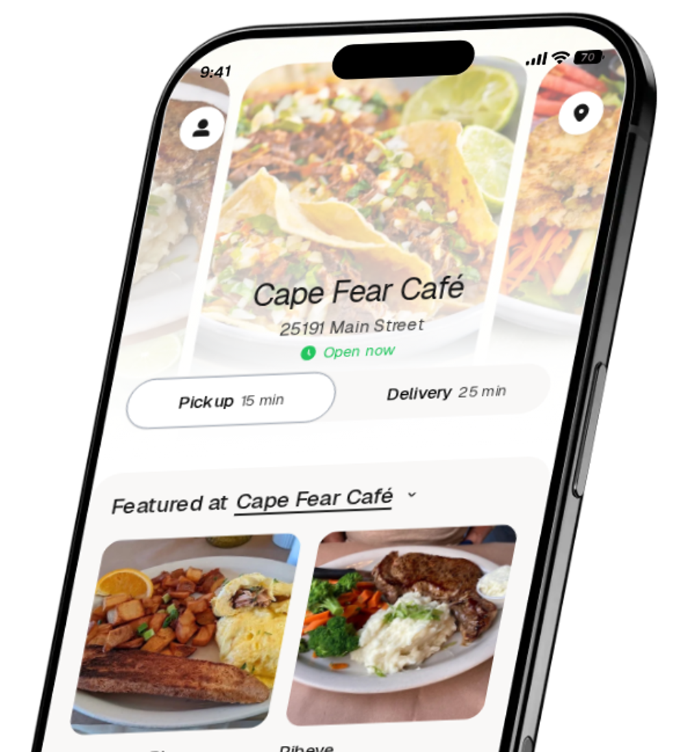 Cape Fear Café app preview